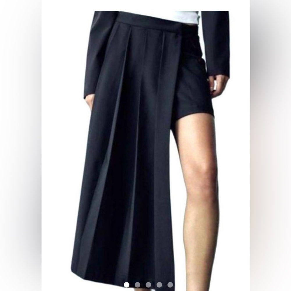 Zara asymmetric pleated skirt